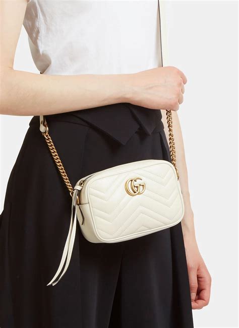 gucci marmont mini white|gucci marmont mini bag price.